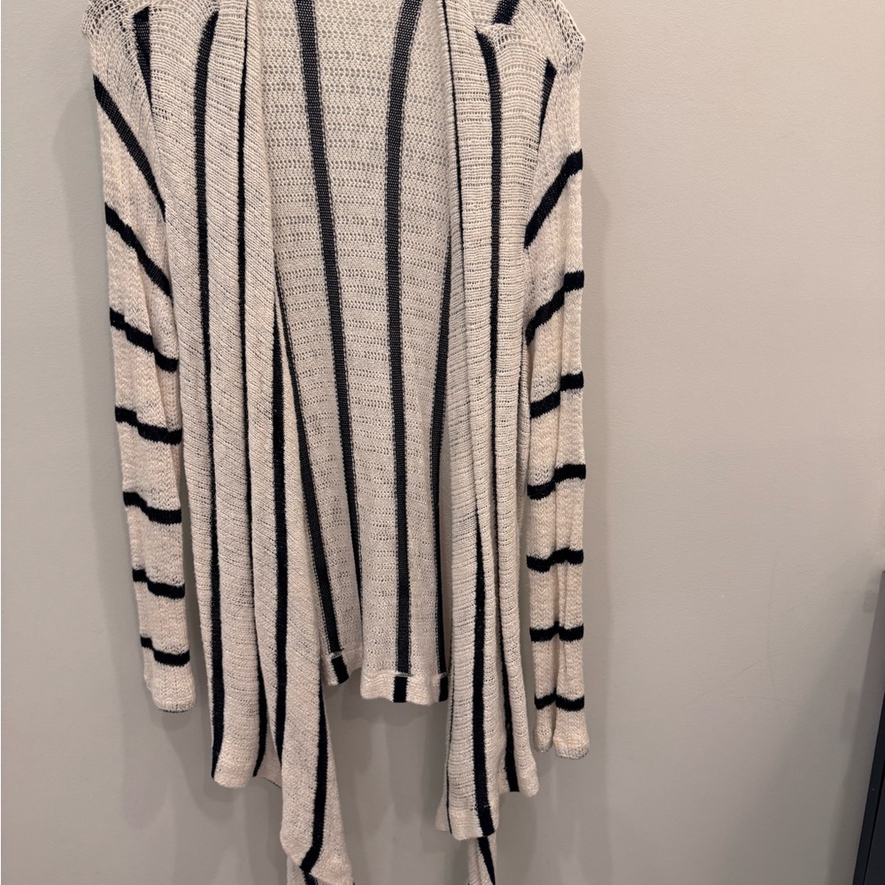 Splendid blue and White Striped Cardigan
